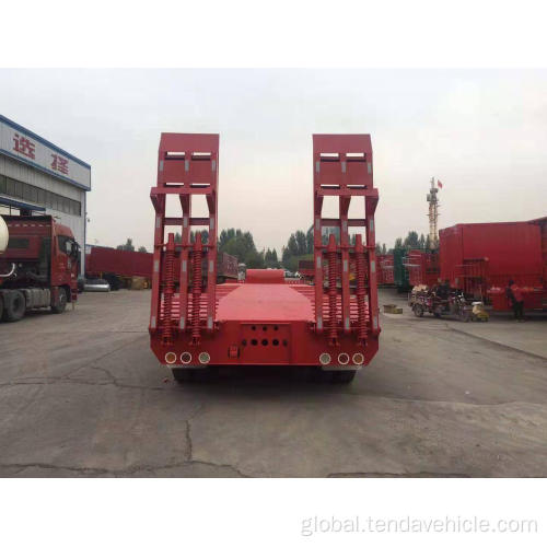 Heavy Duty Lowbed Semi Trailer 4 Axles Lowbed Semi Trailer Supplier